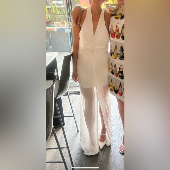 White halter maxi dress - Picture 2 of 5